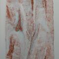 A loose watercolour of a flowing pattern