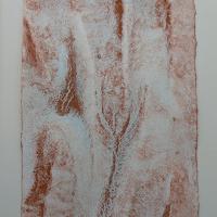 A loose watercolour of a flowing pattern