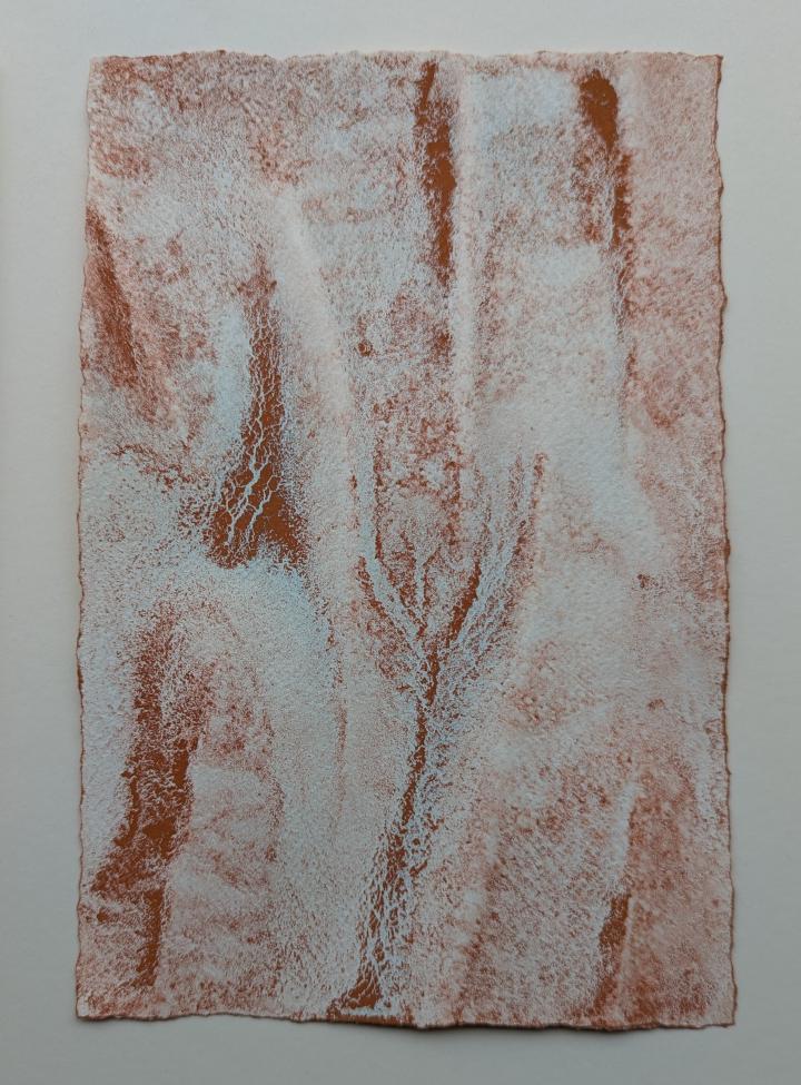 A loose watercolour of a flowing pattern