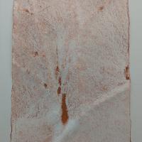 A loose watercolour of a flowing pattern