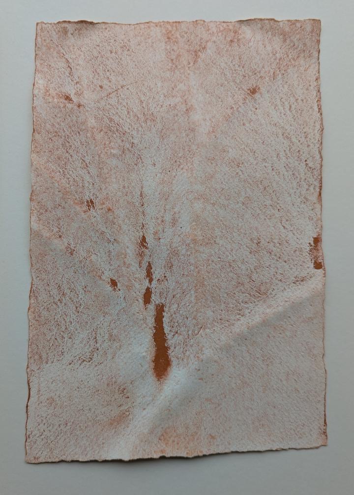 A loose watercolour of a flowing pattern