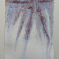 A loose watercolour of a flowing pattern