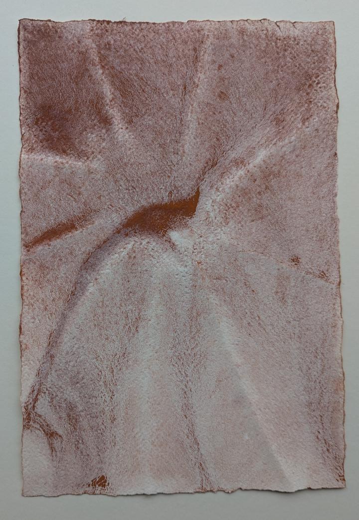 A loose watercolour of a flowing pattern