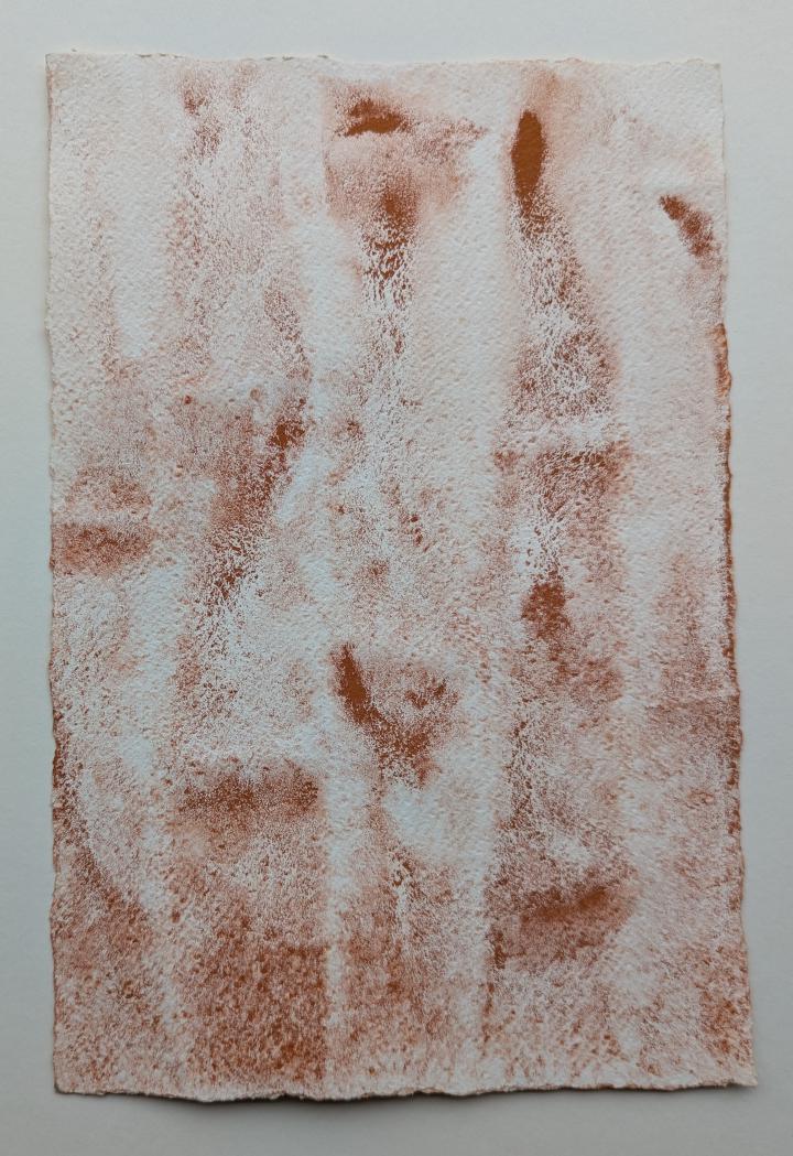 A loose watercolour of a flowing pattern