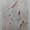 A loose watercolour of a flowing pattern