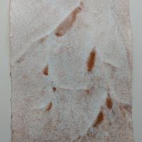 A loose watercolour of a flowing pattern