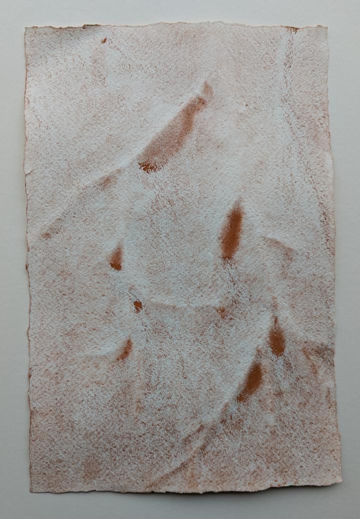 A loose watercolour of a flowing pattern