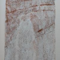 A loose watercolour of a flowing pattern