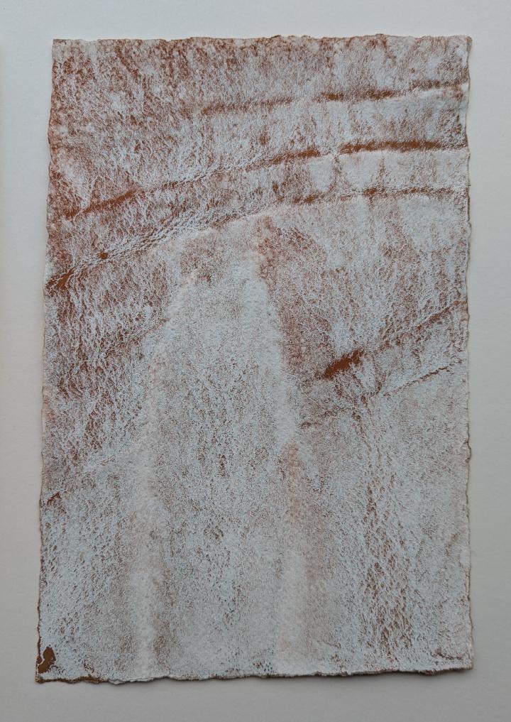 A loose watercolour of a flowing pattern