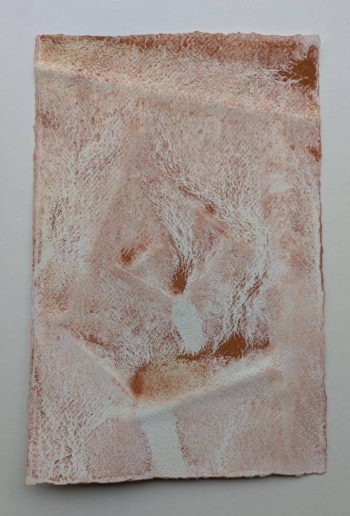 A loose watercolour of a flowing pattern