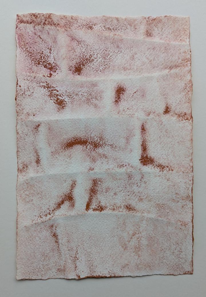 A loose watercolour of a flowing pattern