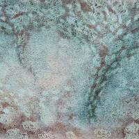 Watercolour using transparent pastel resist to form round shapes giving the impression of a pair of tornadoes, or an octopus